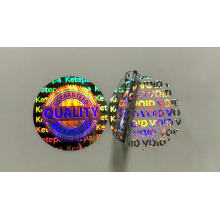 Custom PET VOID/honeycomb tamper evident 3D hologram sticker with sequence/running number & micro text